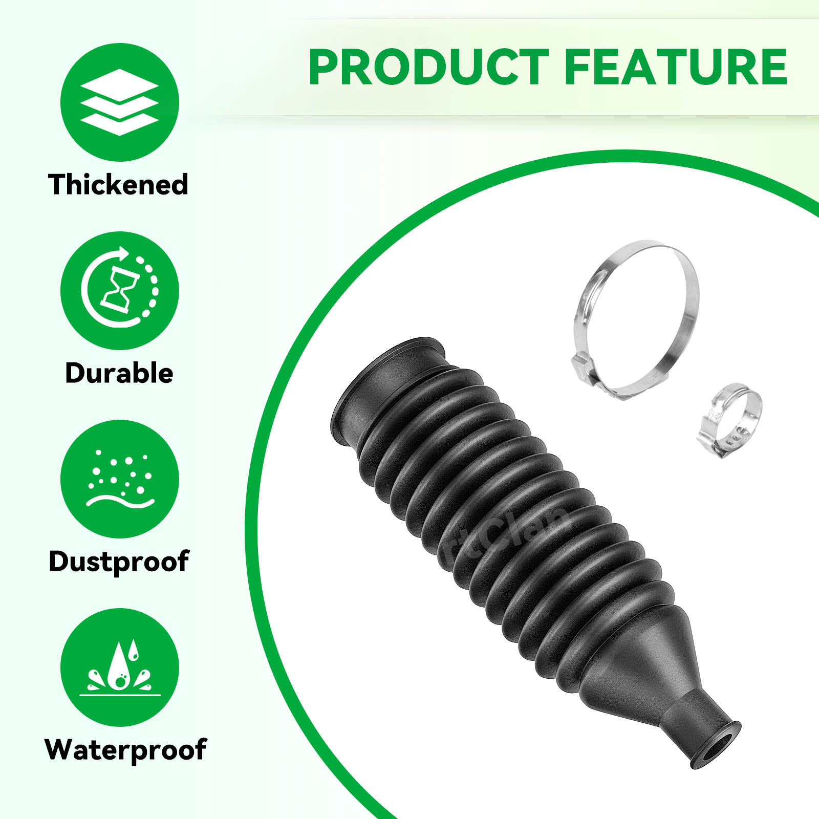 Golf Cart Steering Bellow Dust Seals for Club Car Precedent Models, Replace OEM #102565901 103826201 |Drive-up