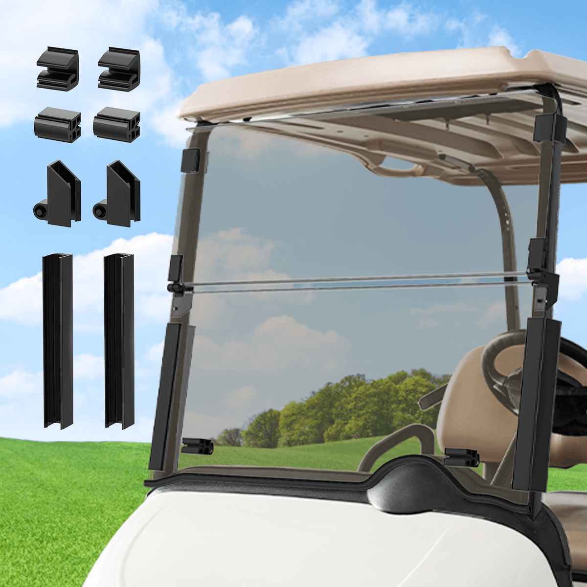 ezgo winshield