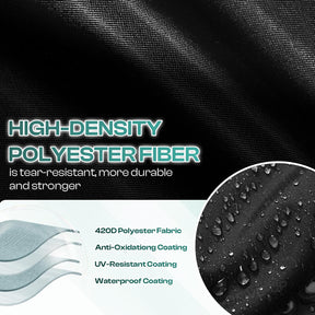 Universal Golf Cart Cover with Doors - Waterproof 420D/600D |Drive-up