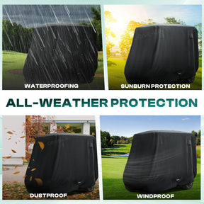 Universal Golf Cart Cover with Doors - Waterproof 420D/600D |Drive-up