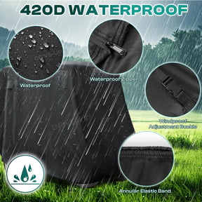 Universal Golf Cart Cover with Doors - Waterproof 420D/600D |Drive-up