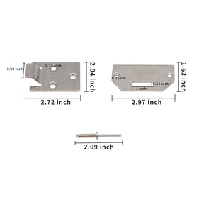 EZGO Seat Hinge & Bottom Plate Kit - 2 Pairs Fits TXT/Medalist 1995+ | Drive-up