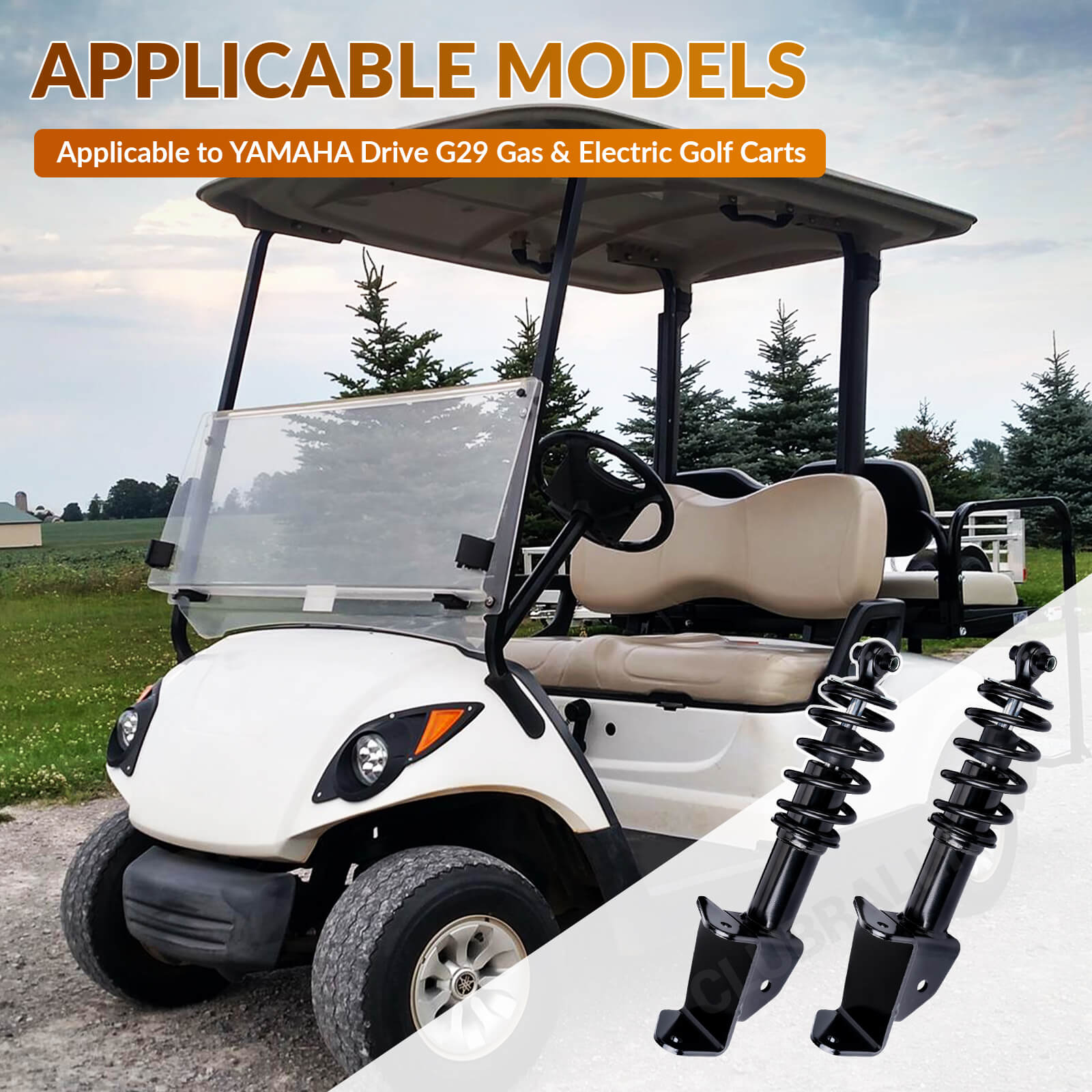 Yamaha G29 Front Shocks Complete Set for Driver & Passenger Sides | Drive-up