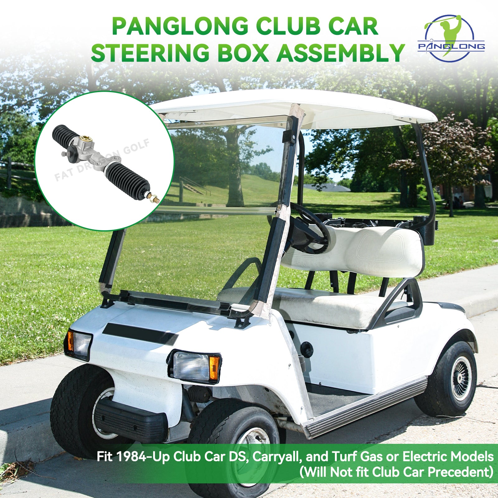 Steering Rack, Rack and Pinion, Steering Gear Box for Club Car DS, Carryall, and Turf G&E Golf Cart |Drive-up