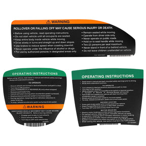 Golf Cart Steering Wheel Sticker/Dashboard Sticker Kit, for Club Car Precedent & DS Elec Models, OEM #102518001, 103783001, 102519301 |Drive-up