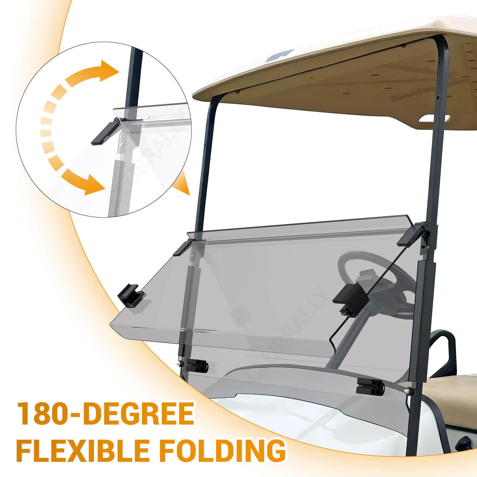 Fold-Down EZGO Golf Cart Windshield - Fits TXT/DCS/PDS 1995-2013 DCS/PDS |Drive-up