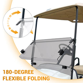 Fold-Down EZGO Golf Cart Windshield - Fits TXT/DCS/PDS 1995-2013 DCS/PDS |Drive-up