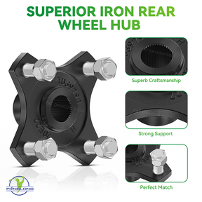 Golf cart rear wheel hub