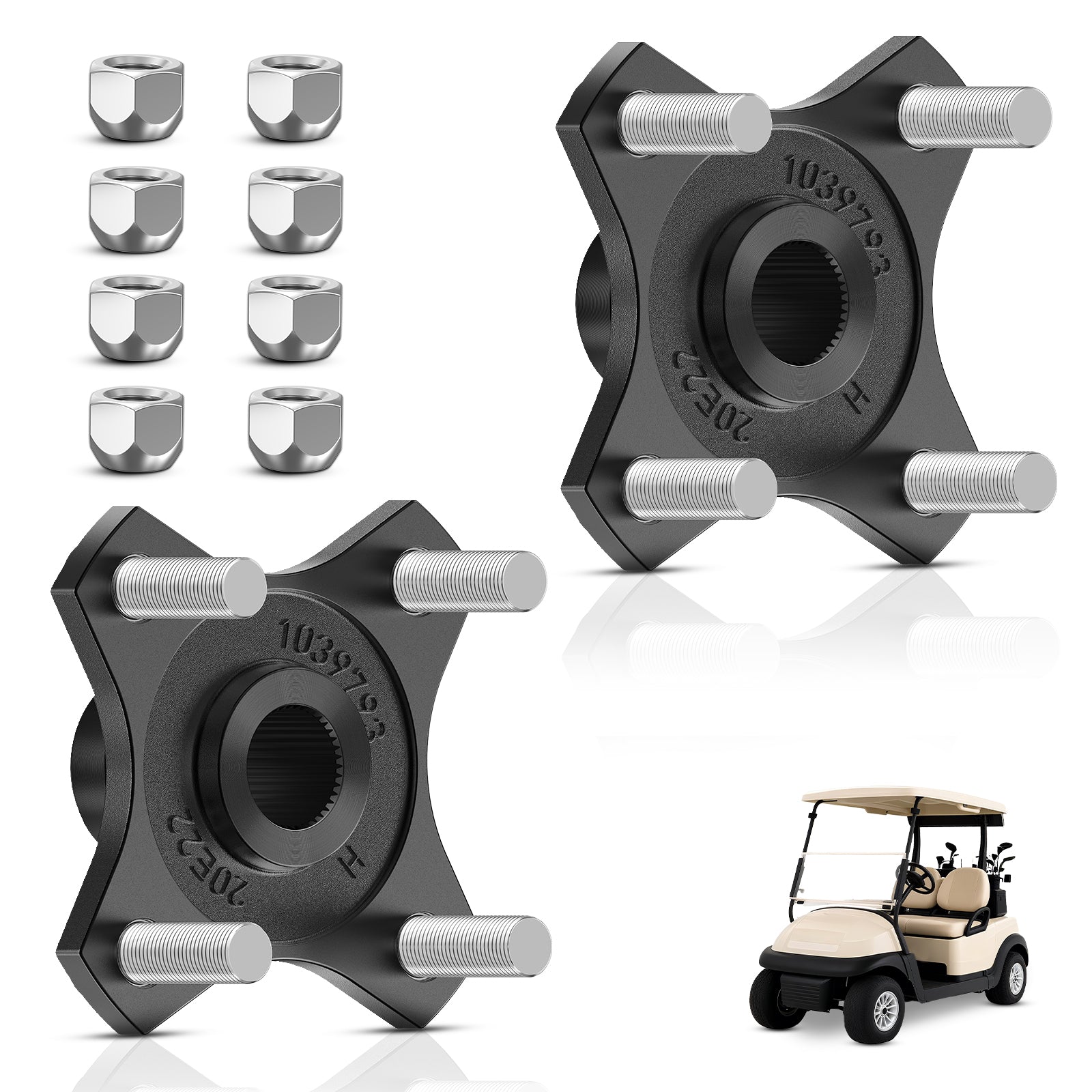 club car rear wheel hub