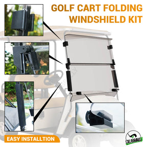 Fold-Down EZGO Golf Cart Windshield - Fits TXT/DCS/PDS 1995-2013 DCS/PDS |Drive-up