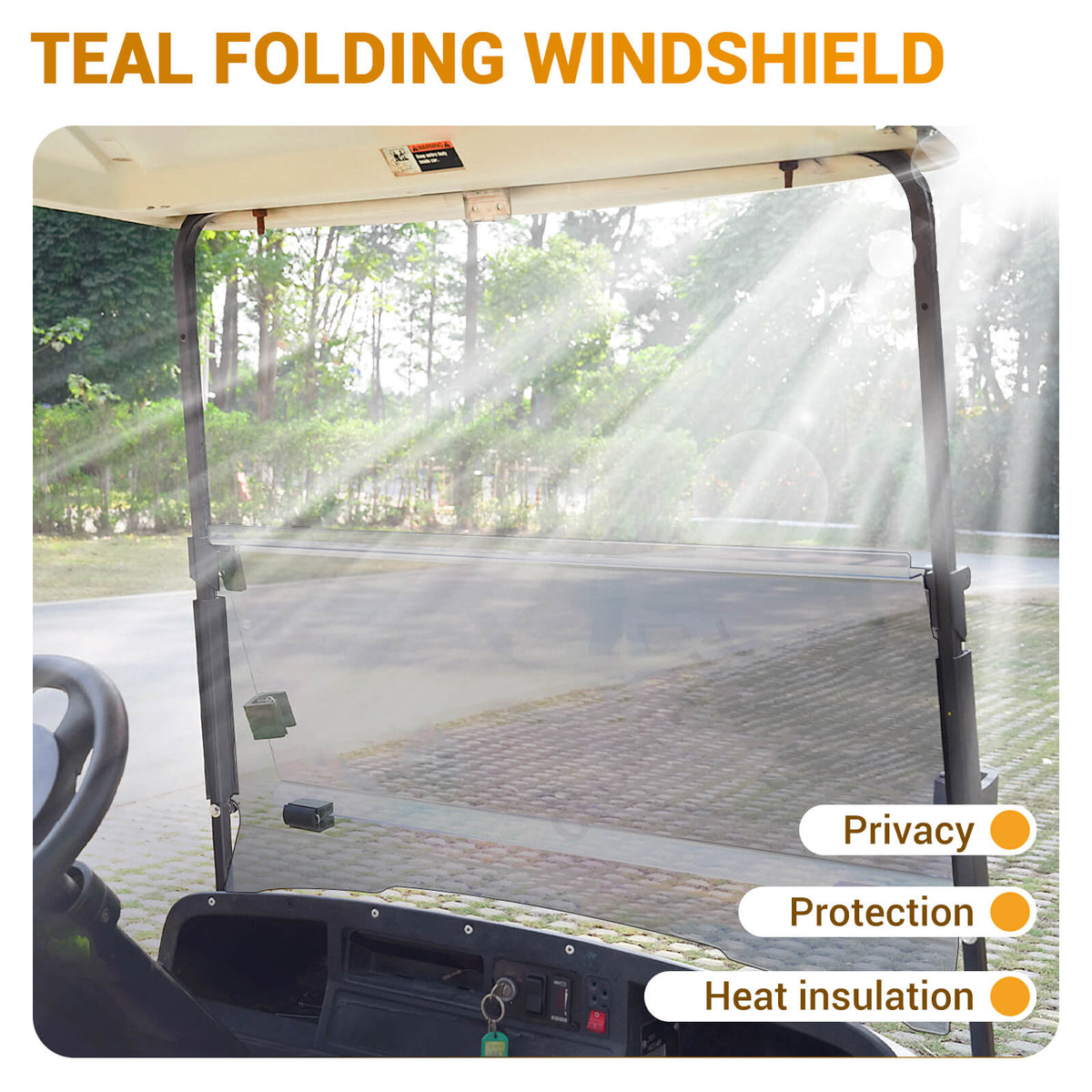Fold-Down EZGO Golf Cart Windshield - Fits TXT/DCS/PDS 1995-2013 DCS/PDS |Drive-up