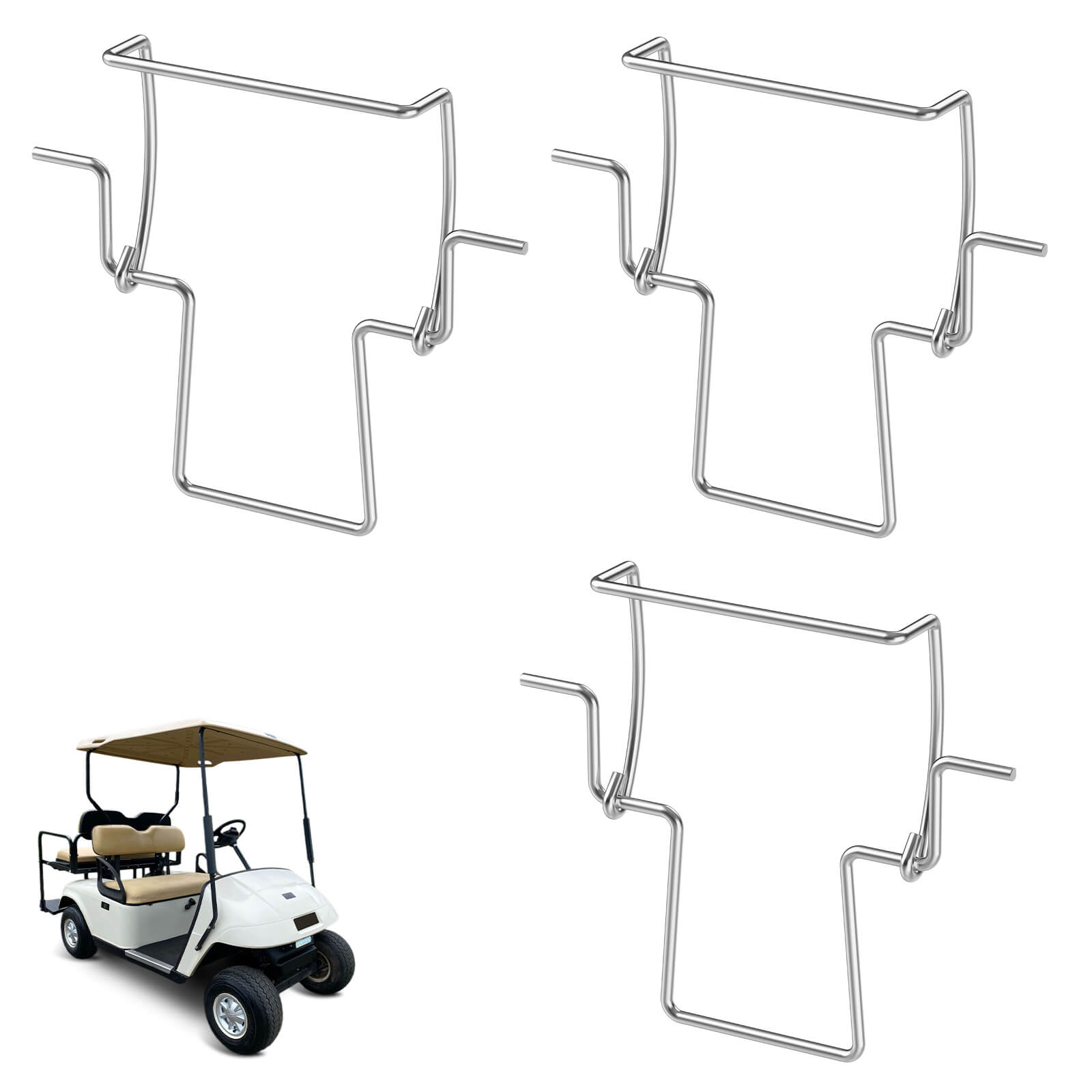 3-Pack Stainless Steel Air Filter Cover Latches for EZGO 1994-2005 Gas Carts with 295cc and 350cc Robin engines | DRIVE UP