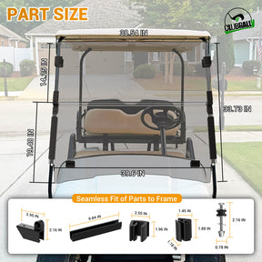 Fold-Down EZGO Golf Cart Windshield - Fits TXT/DCS/PDS 1995-2013 DCS/PDS |Drive-up