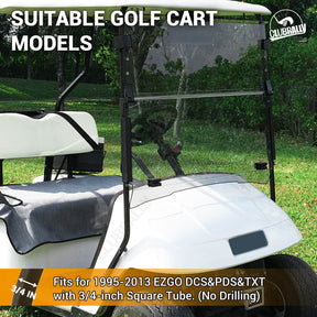 Fold-Down EZGO Golf Cart Windshield - Fits TXT/DCS/PDS 1995-2013 DCS/PDS |Drive-up