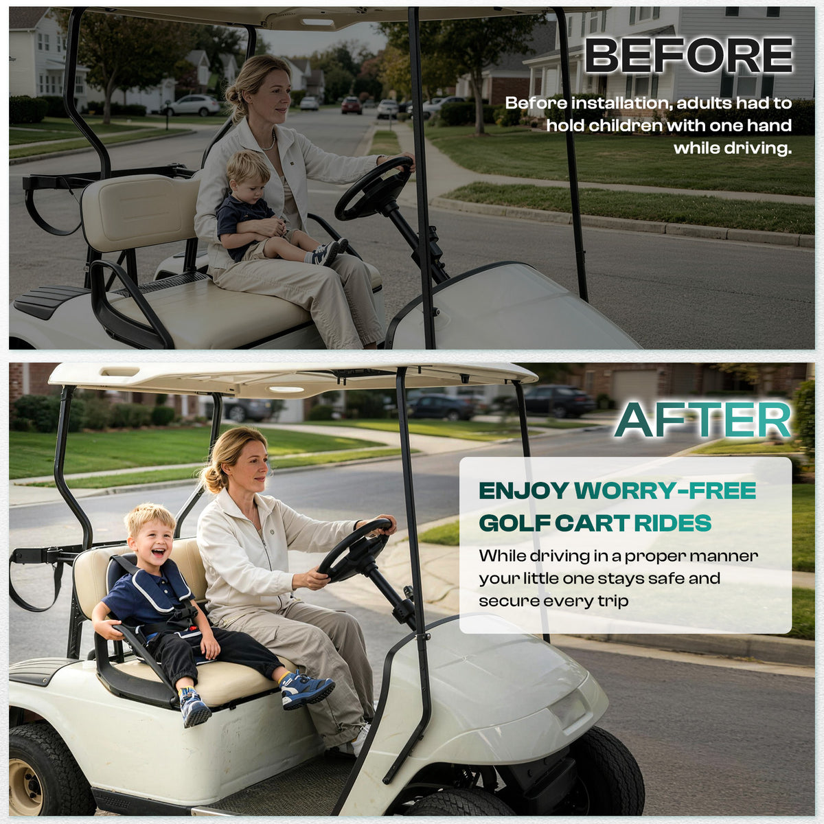 5-Point Harness Golf Cart Child Positioner