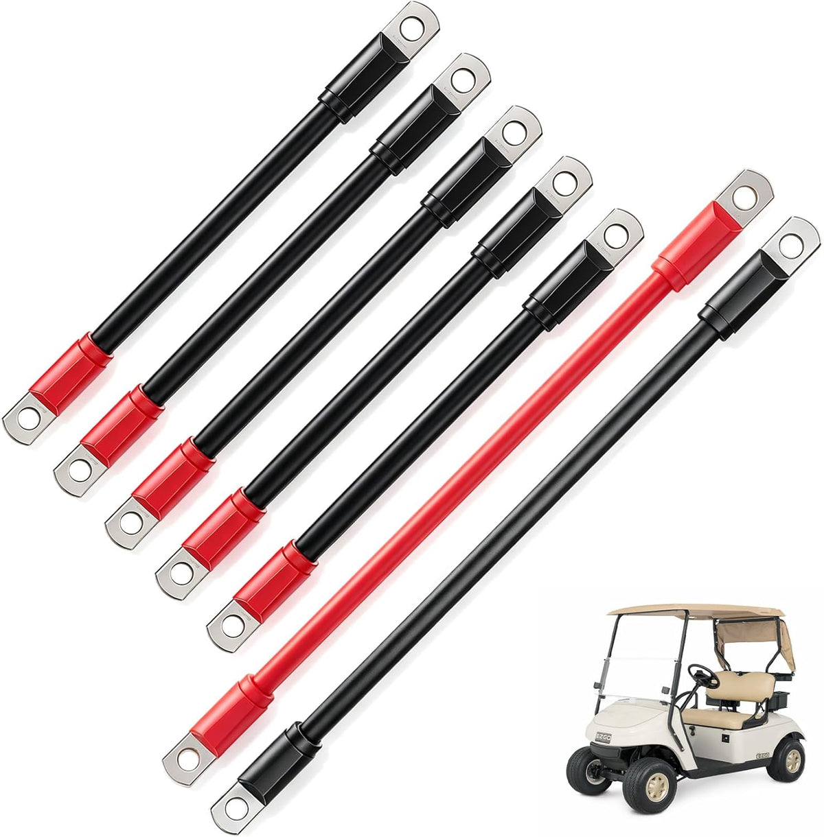 4 Gauge Pure Copper Battery Cable Set for EZGO TXT 36V & 48V Golf Carts
