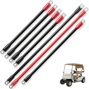 Golf Cart Battery Cables for EZGO TXT 1994-Up 36V 4 Gauge Wire Kit 7 PCS | DRIVE UP