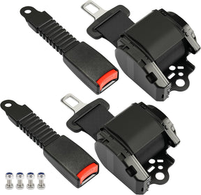 78.74 Inches Extra-Long Retractable Seat Belt Set for Golf Carts