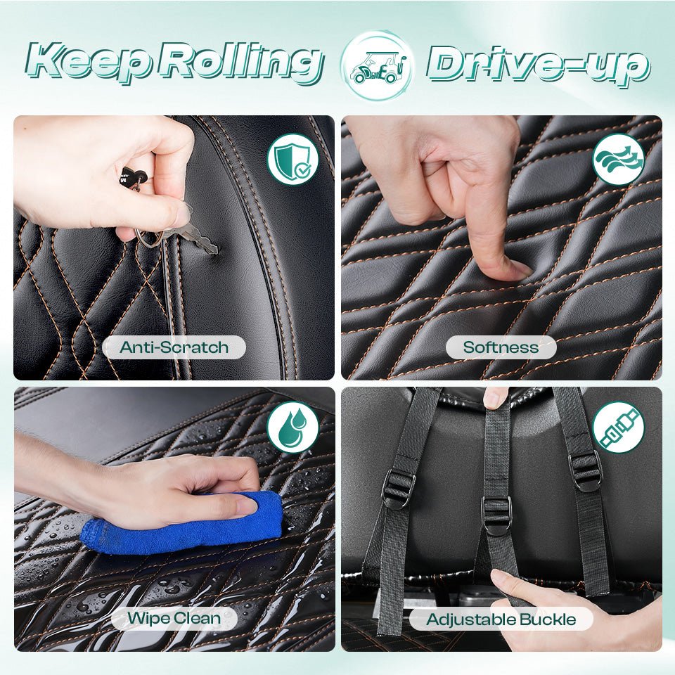 Golf Cart Seat Cover Club Car DS 2000.5 - Up in 4 Style Options - Drive - up