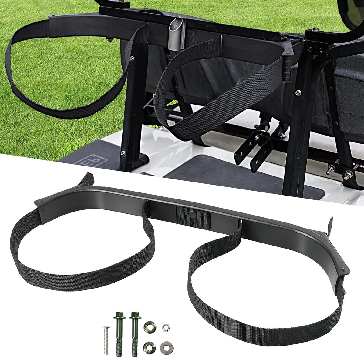 2 Seat DS Golf Cart Bag Holder with Screws for 1987-Up Models | DRIVE UP