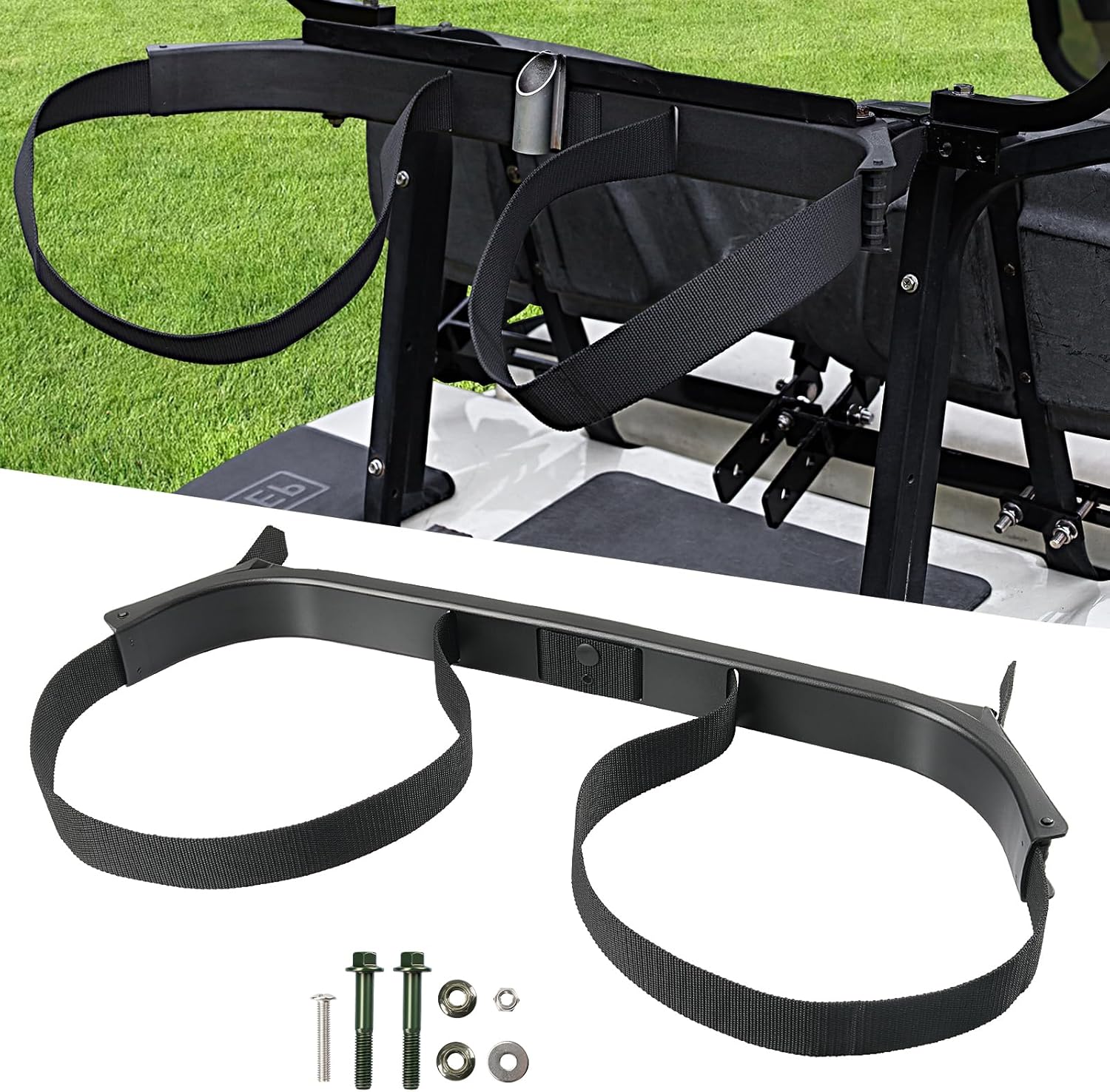 2 Seat DS Golf Cart Bag Holder with Screws for 1987-Up Models | DRIVE UP