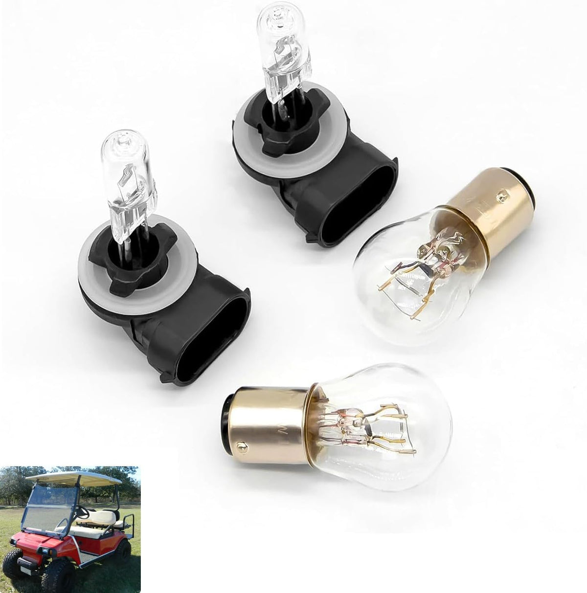 37W Halogen Headlight Bulb Light Bulb Kit for Club Car DS 1999-Up