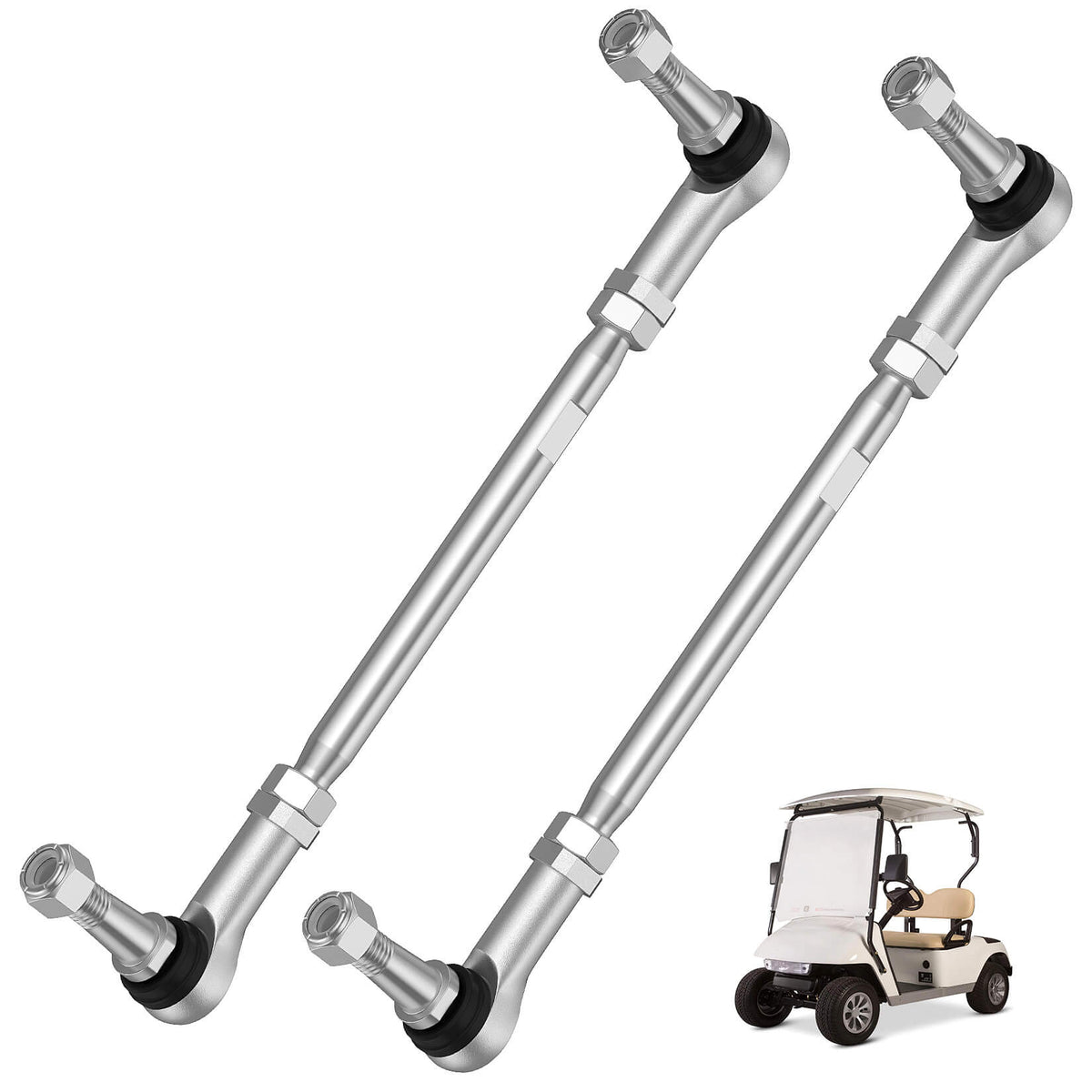 2 Pack Golf Cart Tie Rod Assembly for EZGO TXT