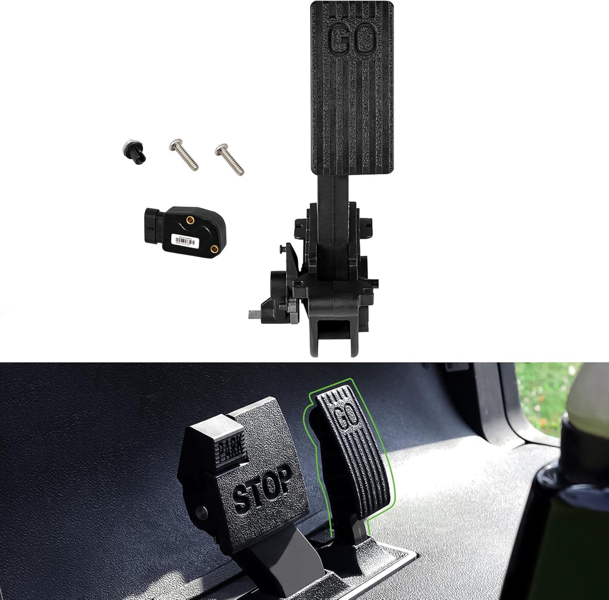 Golf Cart Accelerator Pedal Assembly with Throttle Sensor Kit for Club Car 2010-Up Precedent/Tempo/Onward - DRIVE UP