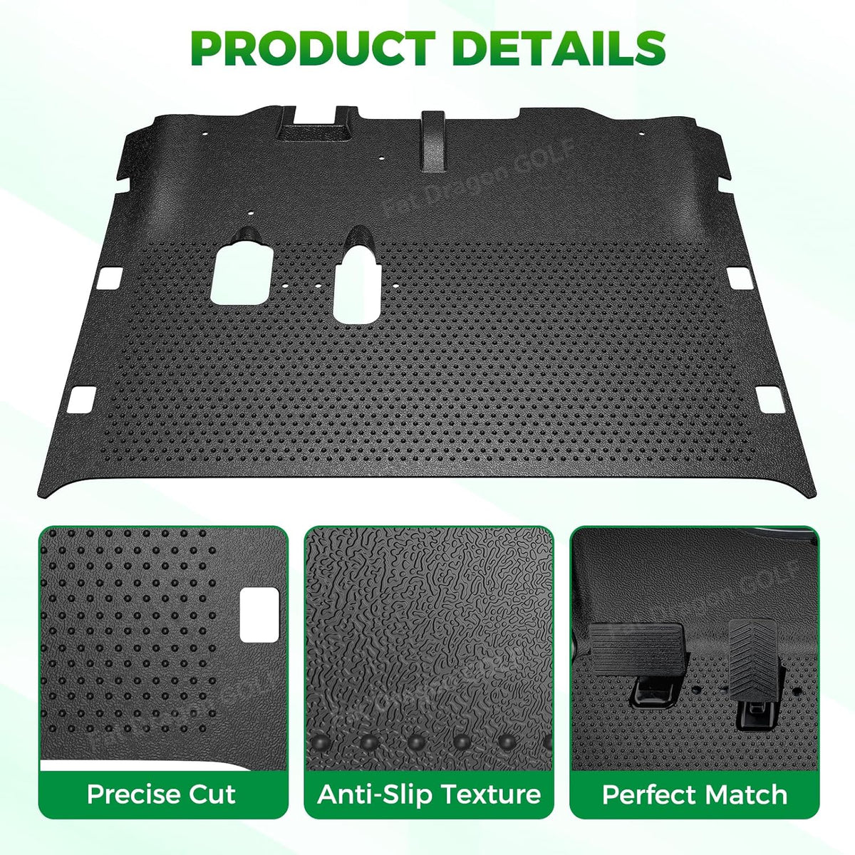 Full Coverage Silica Gel Floor Mat for EZGO RXV 2008-Up | DRIVE UP