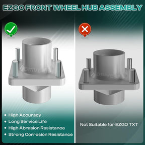 Golf Cart Front Wheel Hub Assy for EZGO 1979-2001.5 - 2-pack | DRIVE UP