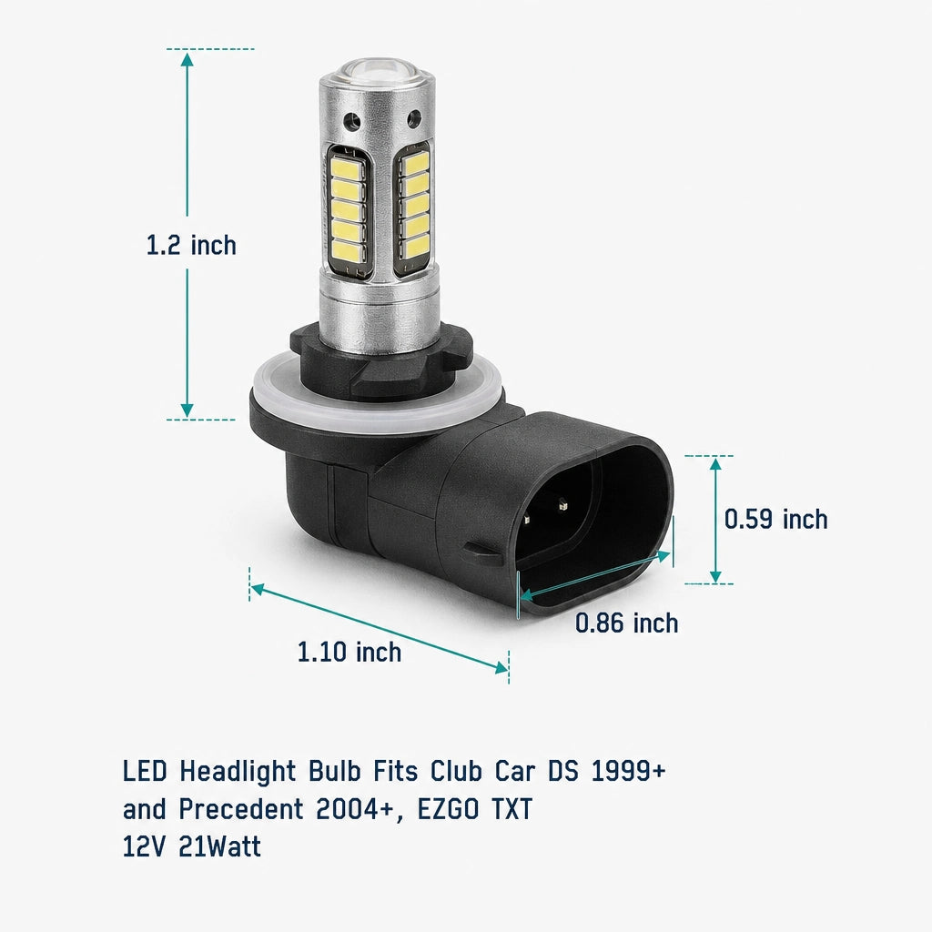 21W Universal LED Headlight Bulb for Golf Carts