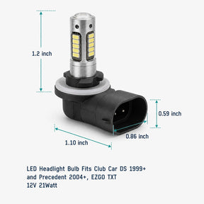 21W Universal LED Headlight Bulb for Golf Carts