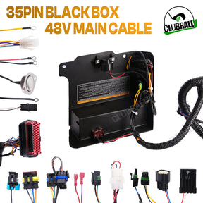 Golf Cart Speed Controller Wiring Harness, 35Pin Black Box 618950, 48V for 2012-2019 Elec EZGO RXV with Curtis Speed Controller Wiring Harness |Drive-up