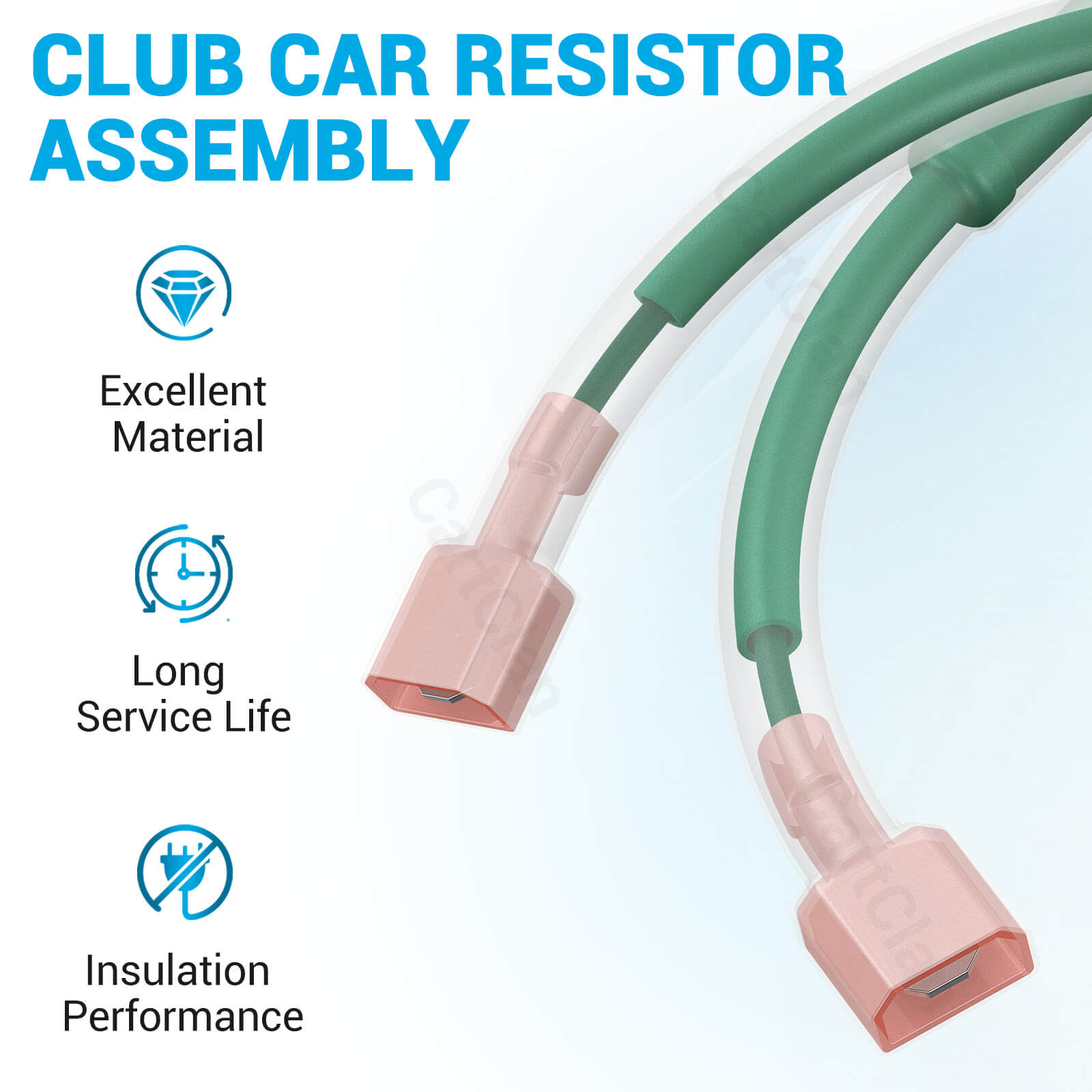 Club Car Resistor Assembly with Connectors