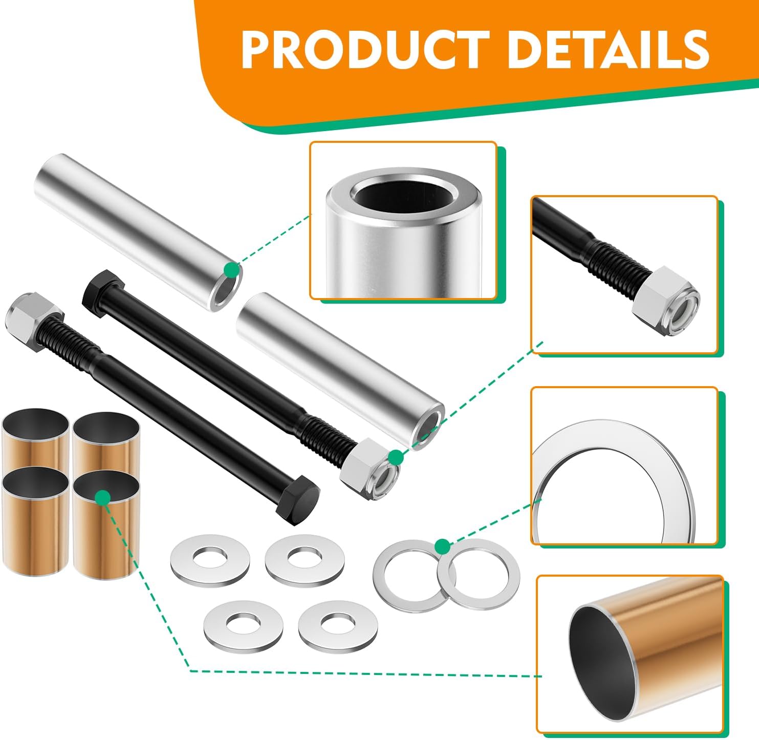 King Pin Tube & Spindle Bushing Kit for EZGO DCS Golf Carts