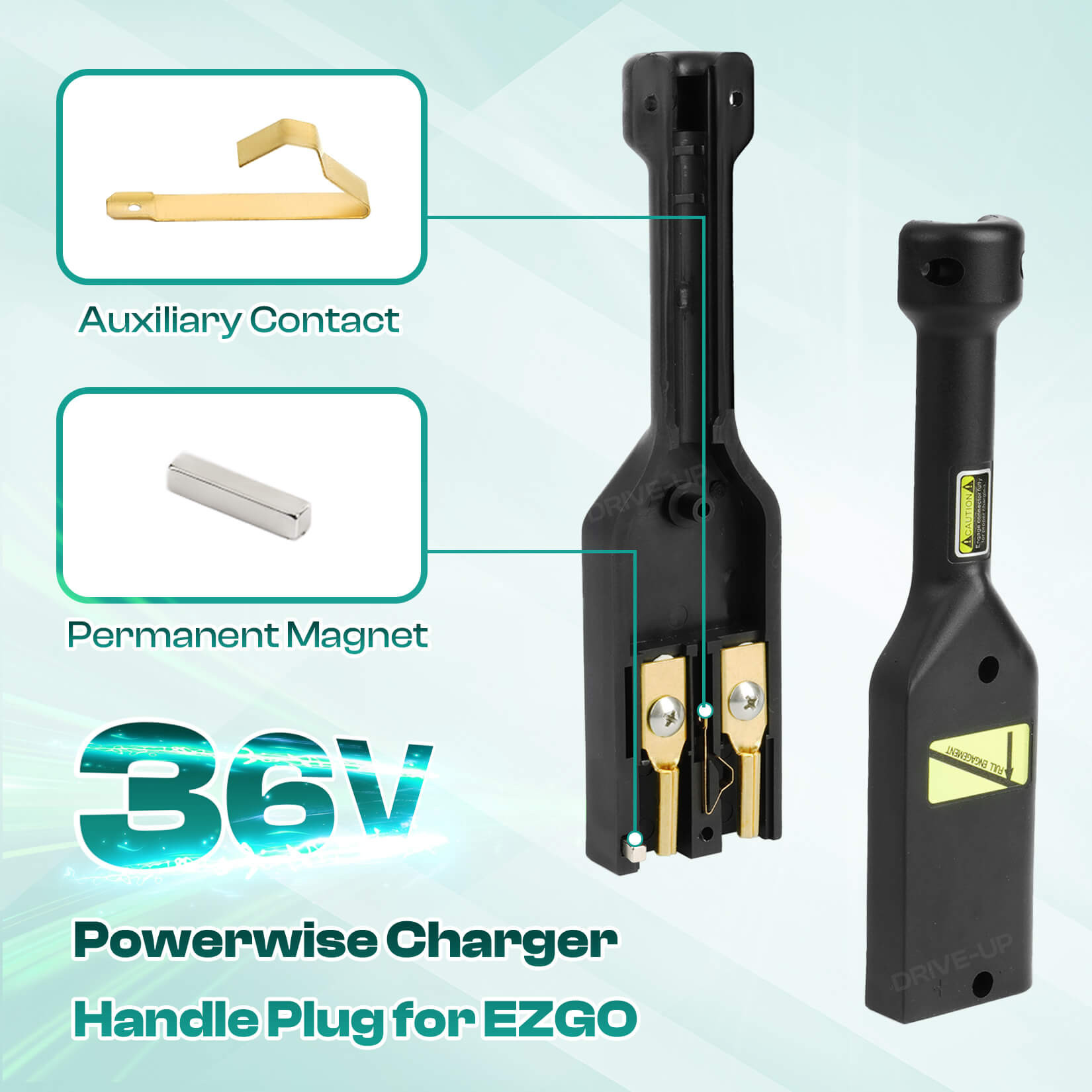 36V Golf Cart Charger Receptacle & Handle Plug Kit for EZGO TXT
