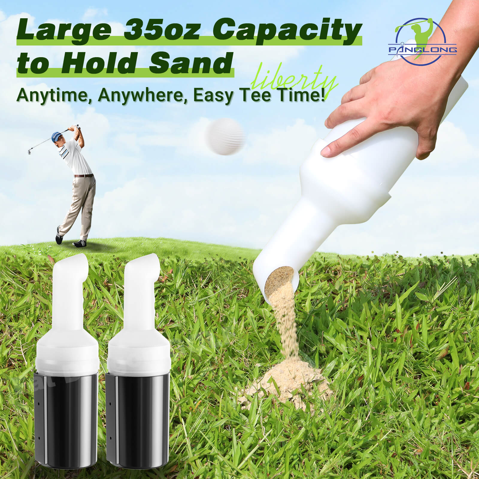 universal sand bottle for golf cart