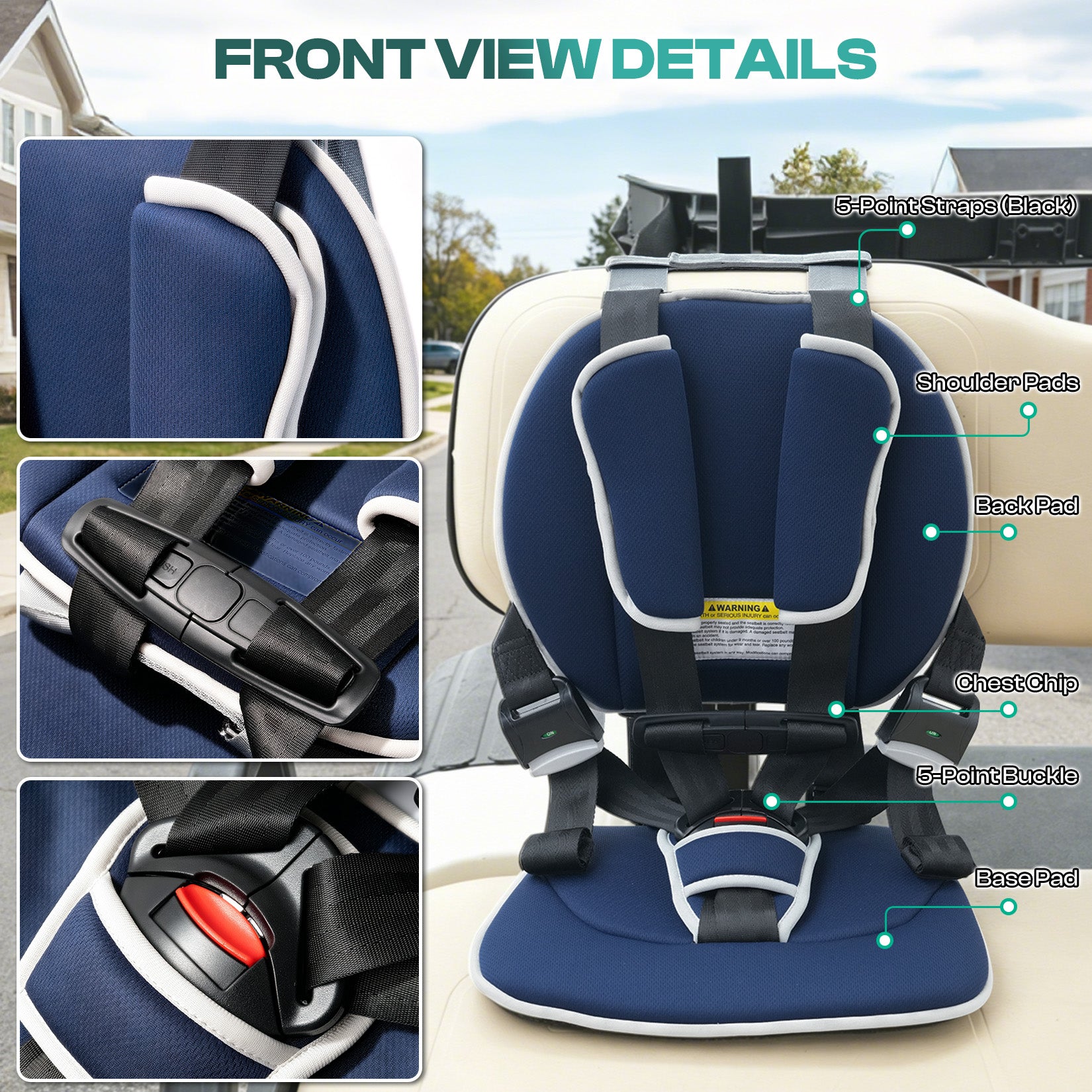 5-Point Harness Golf Cart Child Positioner