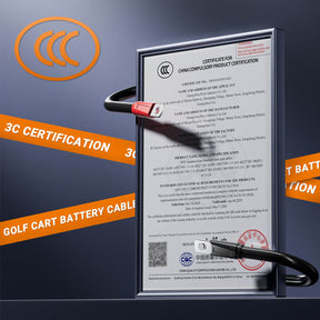 3 Gauge Golf Cart Battery Cables Set for Club Car Precedent 48 Volt