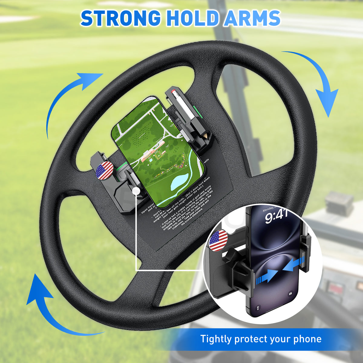 golf cart phone holder
