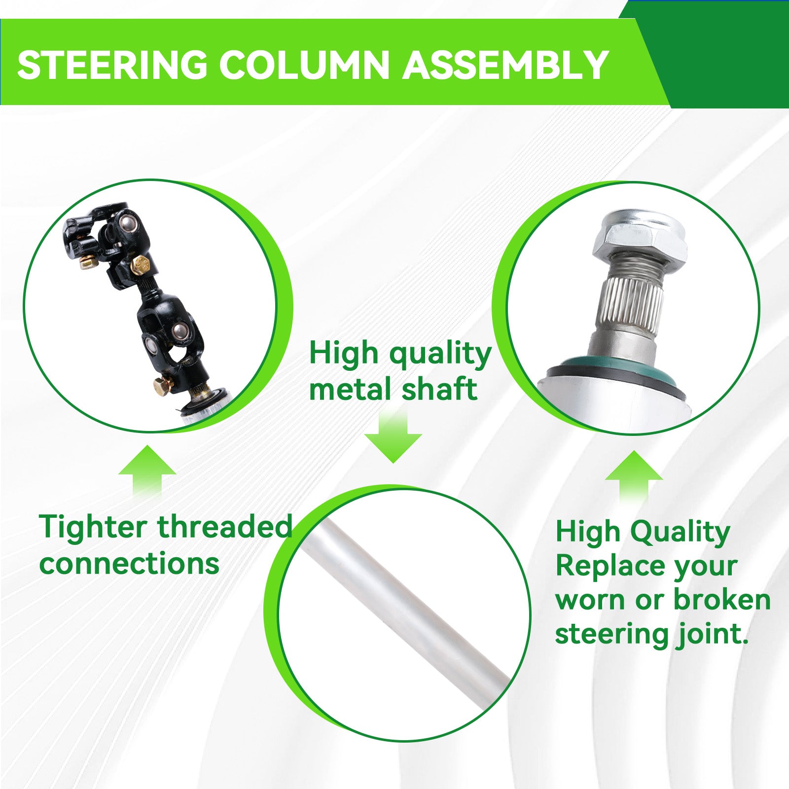 Club Car DS Golf Cart Steering Column Assembly