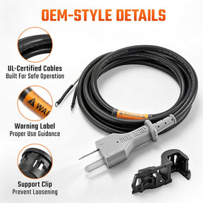 36V DC Golf Cart Charger Cord with 2-Blade Plug for Club Car EZGO