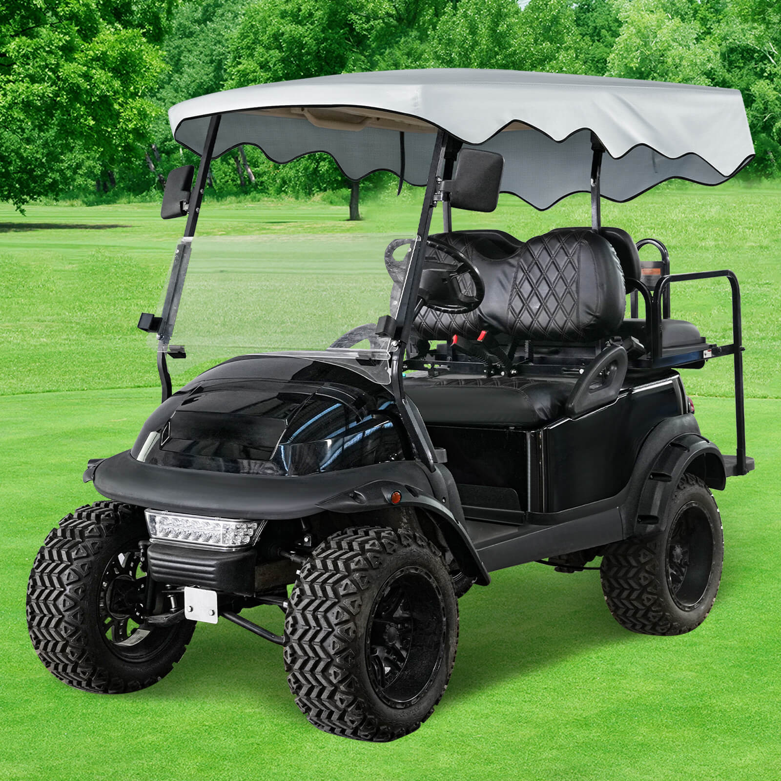 Golf Cart Roof Sun Shade Cover for Club Car Precedent 2 Passenger Models | Drive-up