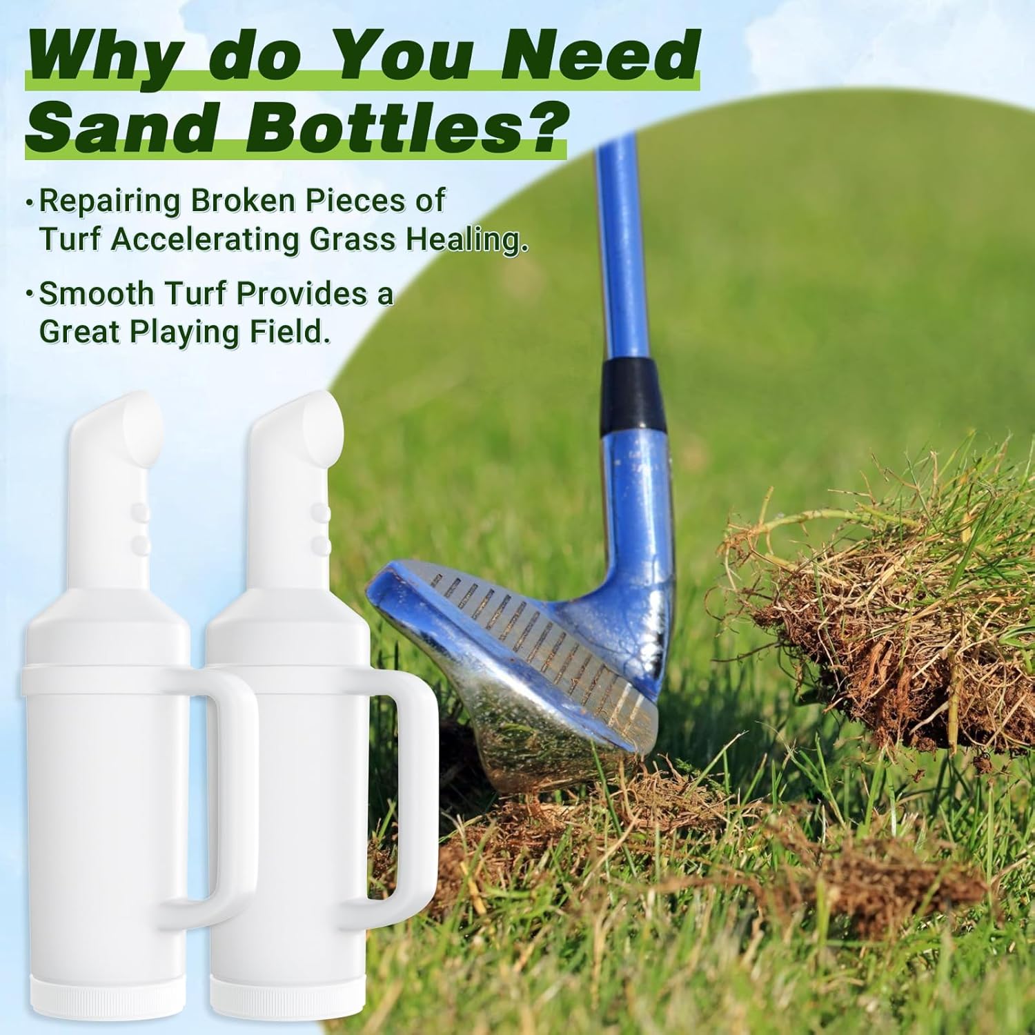 Universal 2-Pack Golf Cart Sand Bottles