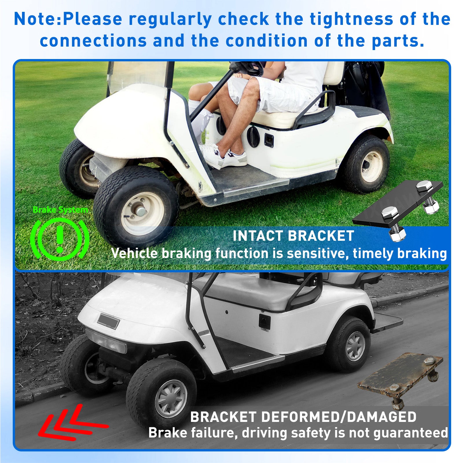 ezgo hill brake catch bracket