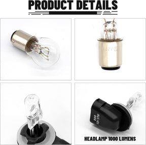 37W Halogen Headlight Bulb Light Bulb Kit for Club Car DS 1999-Up