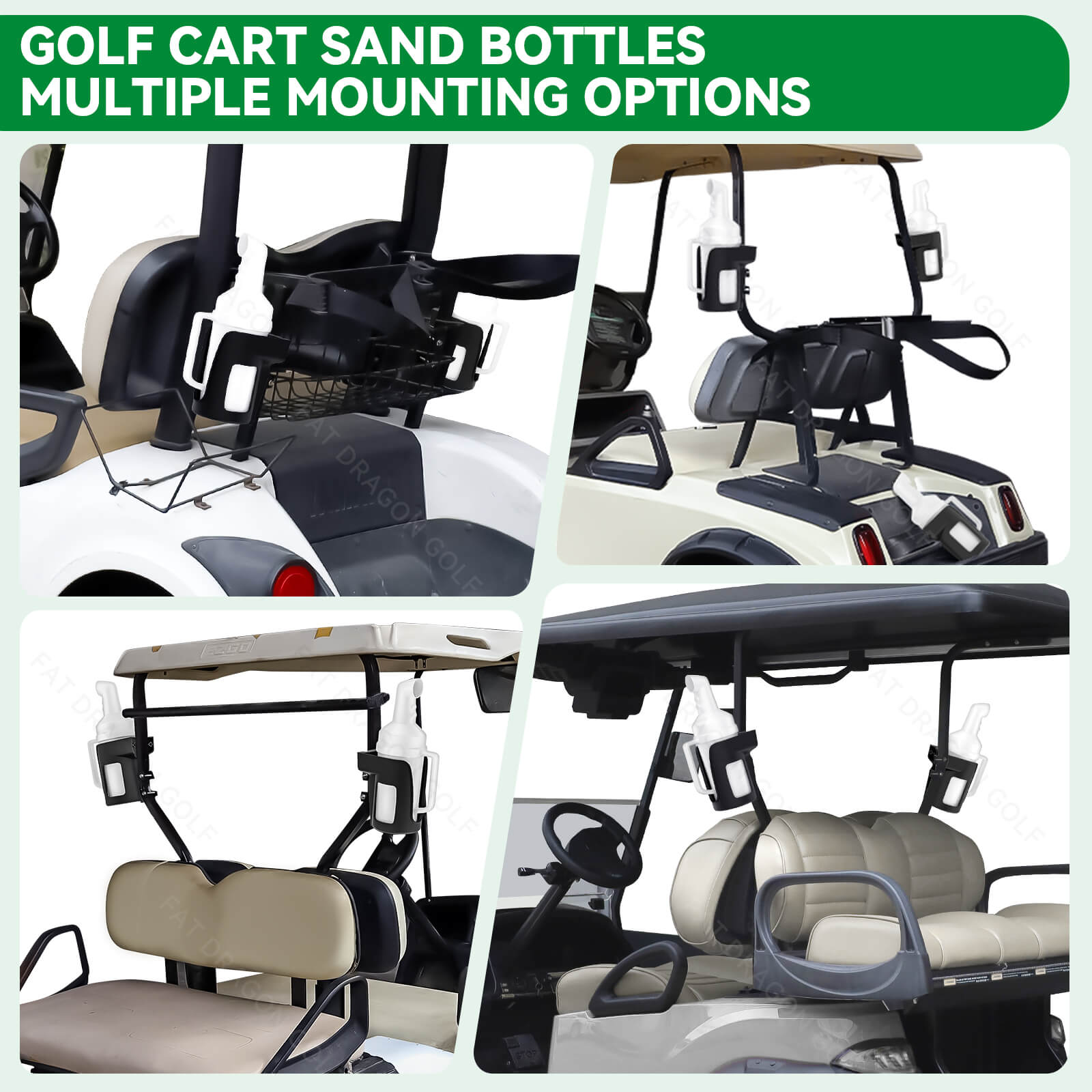 No-Drill Universal Golf Sand Bottles with Handle