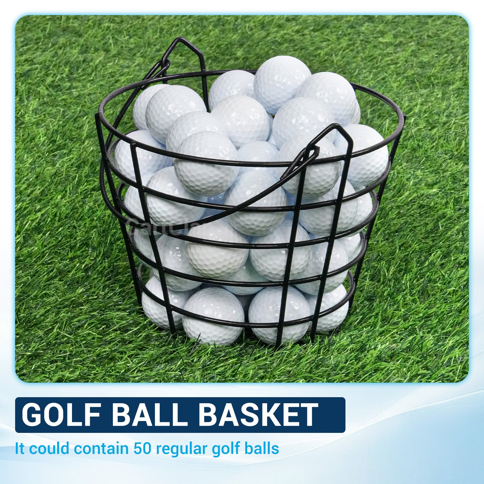 Golf Ball Basket, Golf Ball Container Bucket with Handle, Holds 45 Balls, 2 Pack  |Drive-up