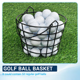Golf Ball Basket, Golf Ball Container Bucket with Handle, Holds 45 Balls, 2 Pack  |Drive-up
