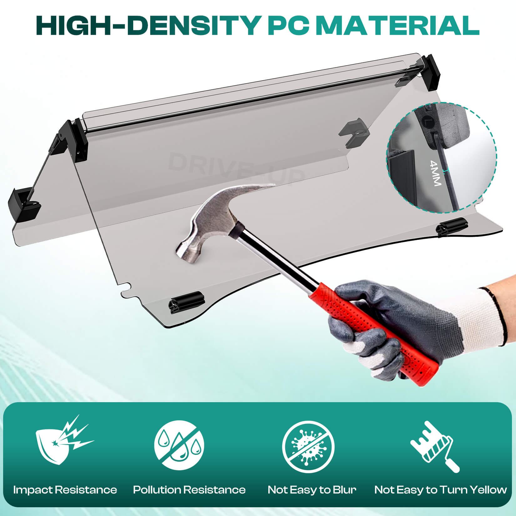 Golf Cart Windshield Foldable Tinted Club Car Precedent Tempo/ Onward |Drive-up